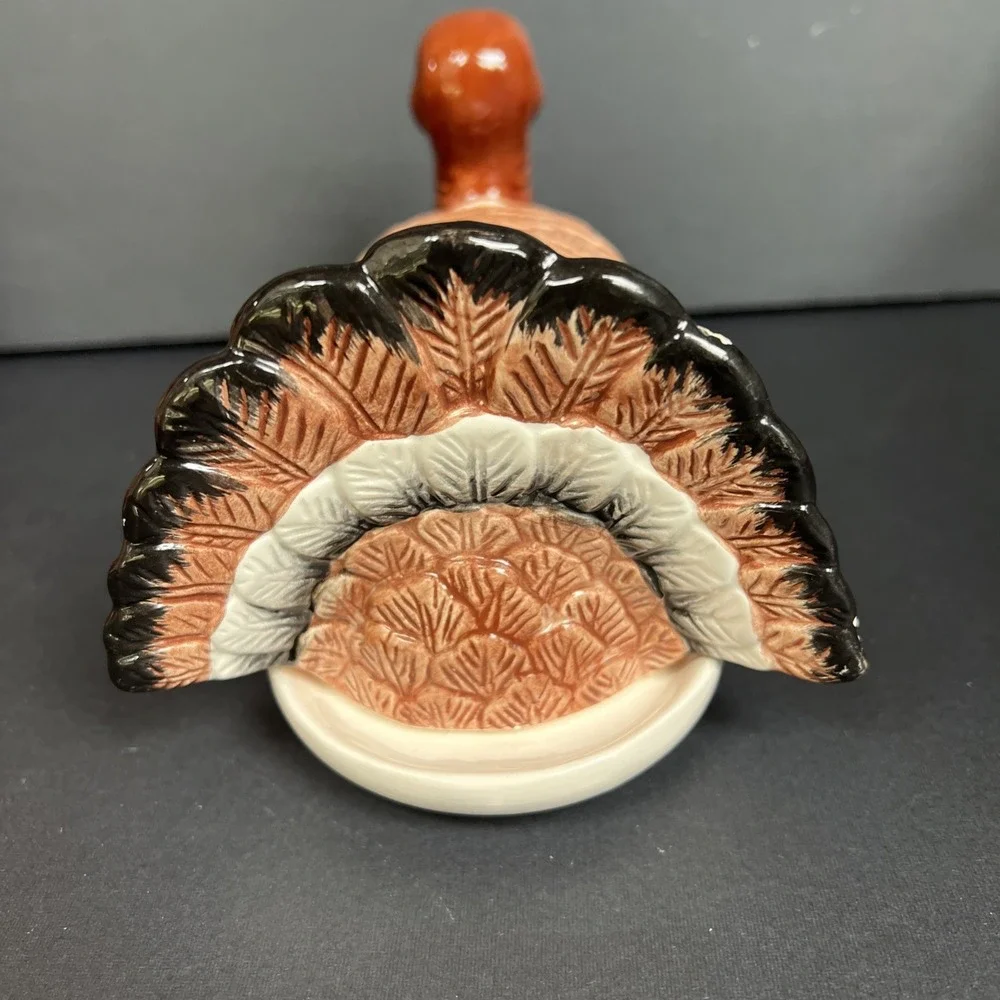 VTG Harvest Time Turkey Butter Dish & Cranberry Dish Thanksgiving Set w Boxes